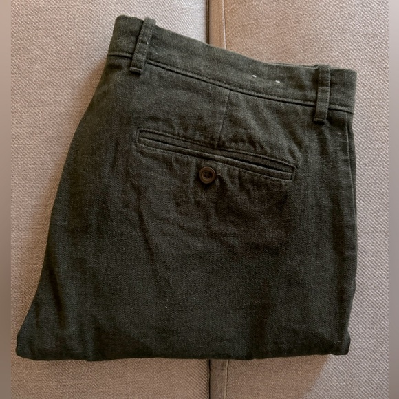 JCrew Hunter Green Soft Heathered Cotton Chinos in 484 Slim Fit, Size 34x30 - Picture 10 of 10